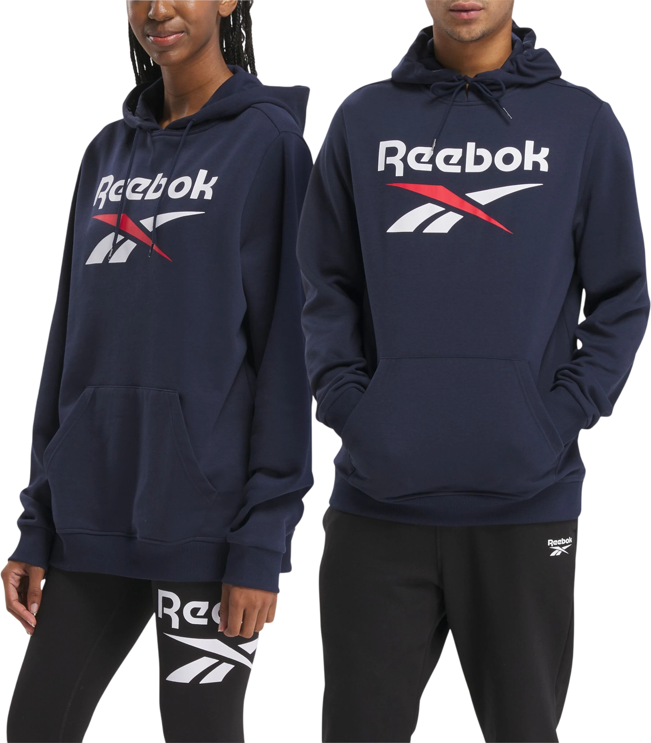 Худи Reebok Identity Fleece Stacked Logo Pullover Hoodie