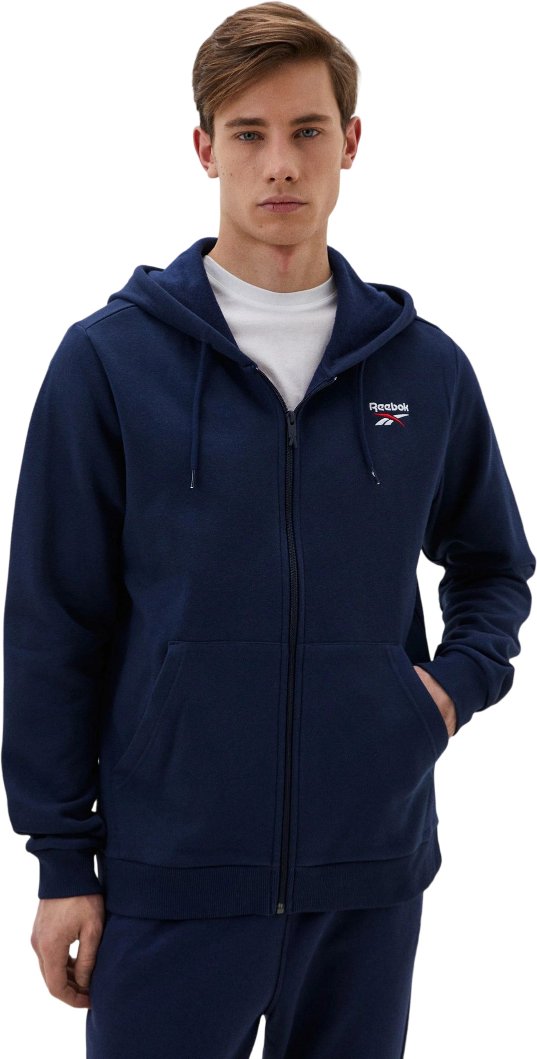 Толстовка Reebok Identity Small Logo Fleece FZ Hoodie