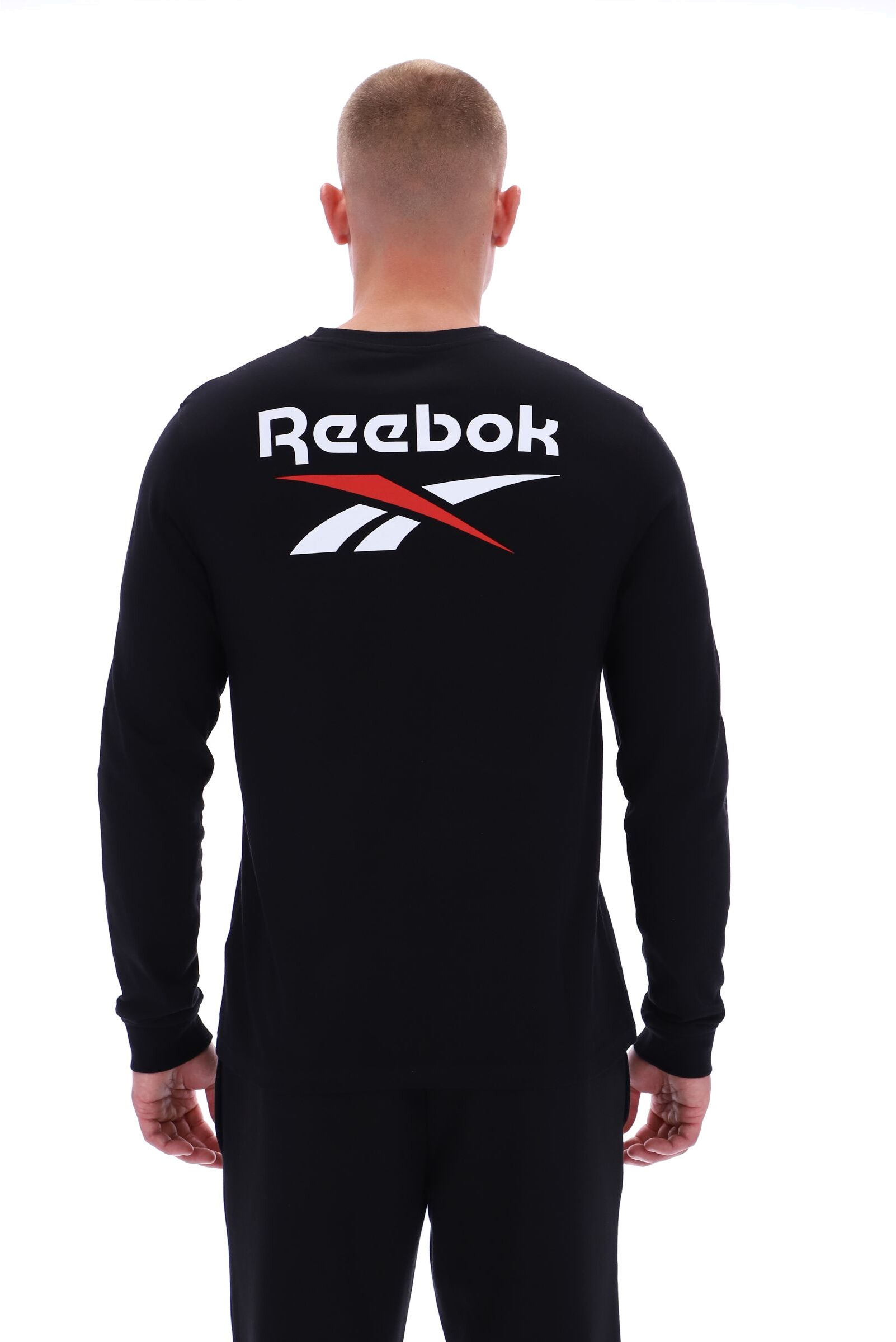 Лонгслив Reebok James Frnt Bk Logo Crew Neck Ls Tee
