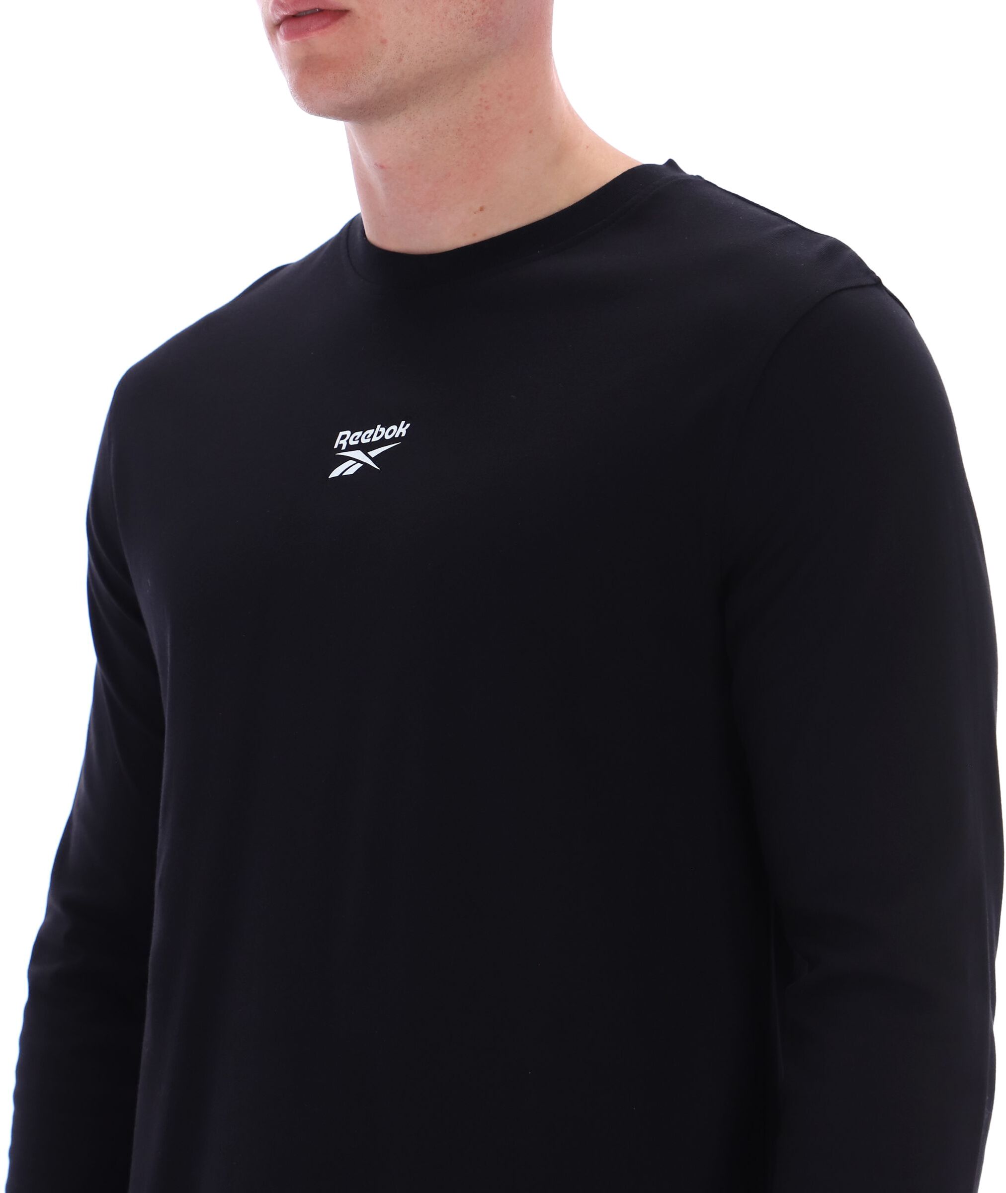 Лонгслив Reebok James Frnt Bk Logo Crew Neck Ls Tee