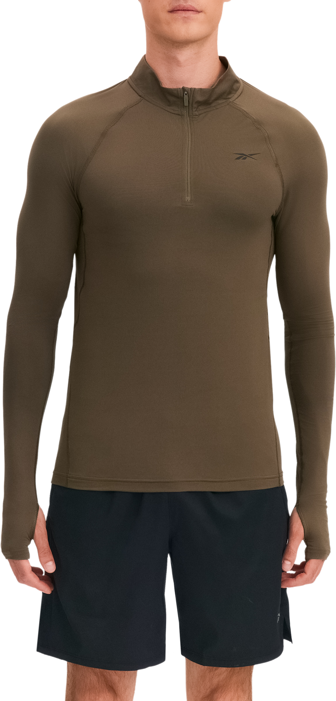 Лонгслив Reebok Rocky Ls 3/4 Zip Muscle Tee
