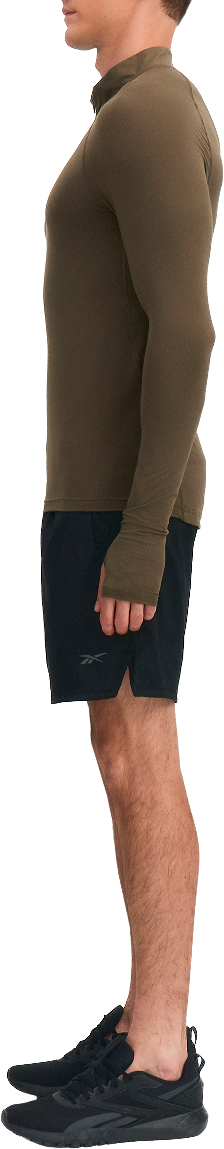 Лонгслив Reebok Rocky Ls 3/4 Zip Muscle Tee
