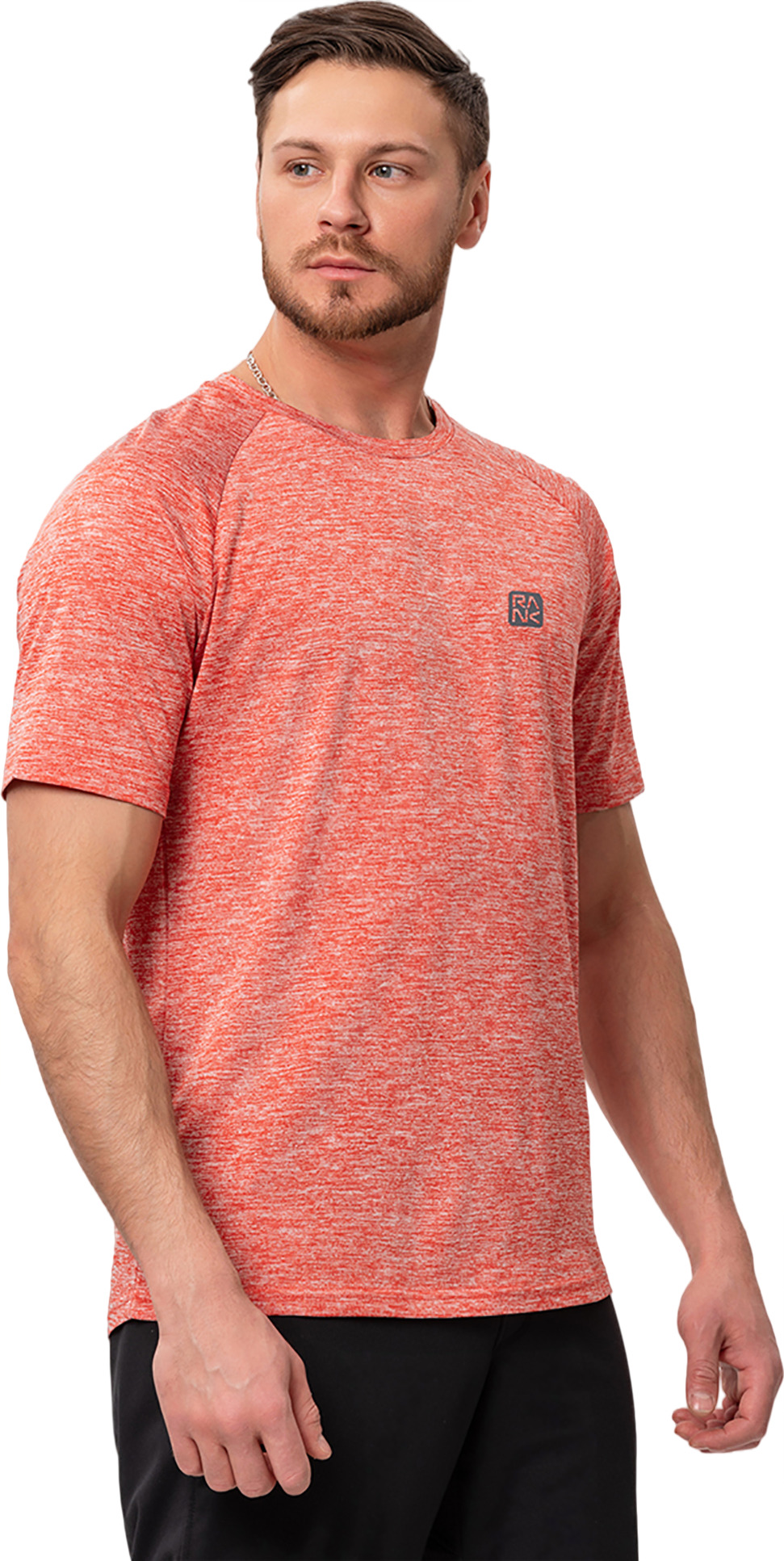 Футболка RANK Man, Train T-shirt, Dark Red melanged