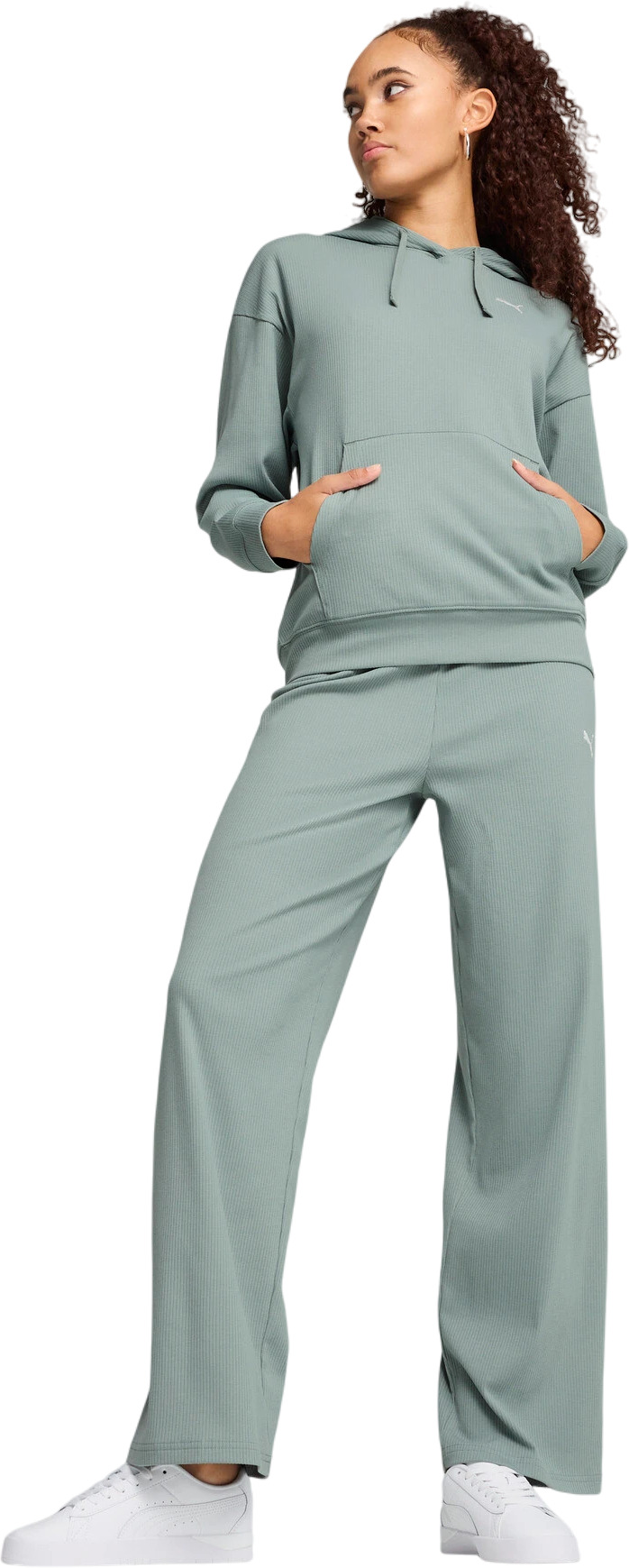 Брюки Puma ESS ELEVATED High-Waist Straight Leg Rib Pant