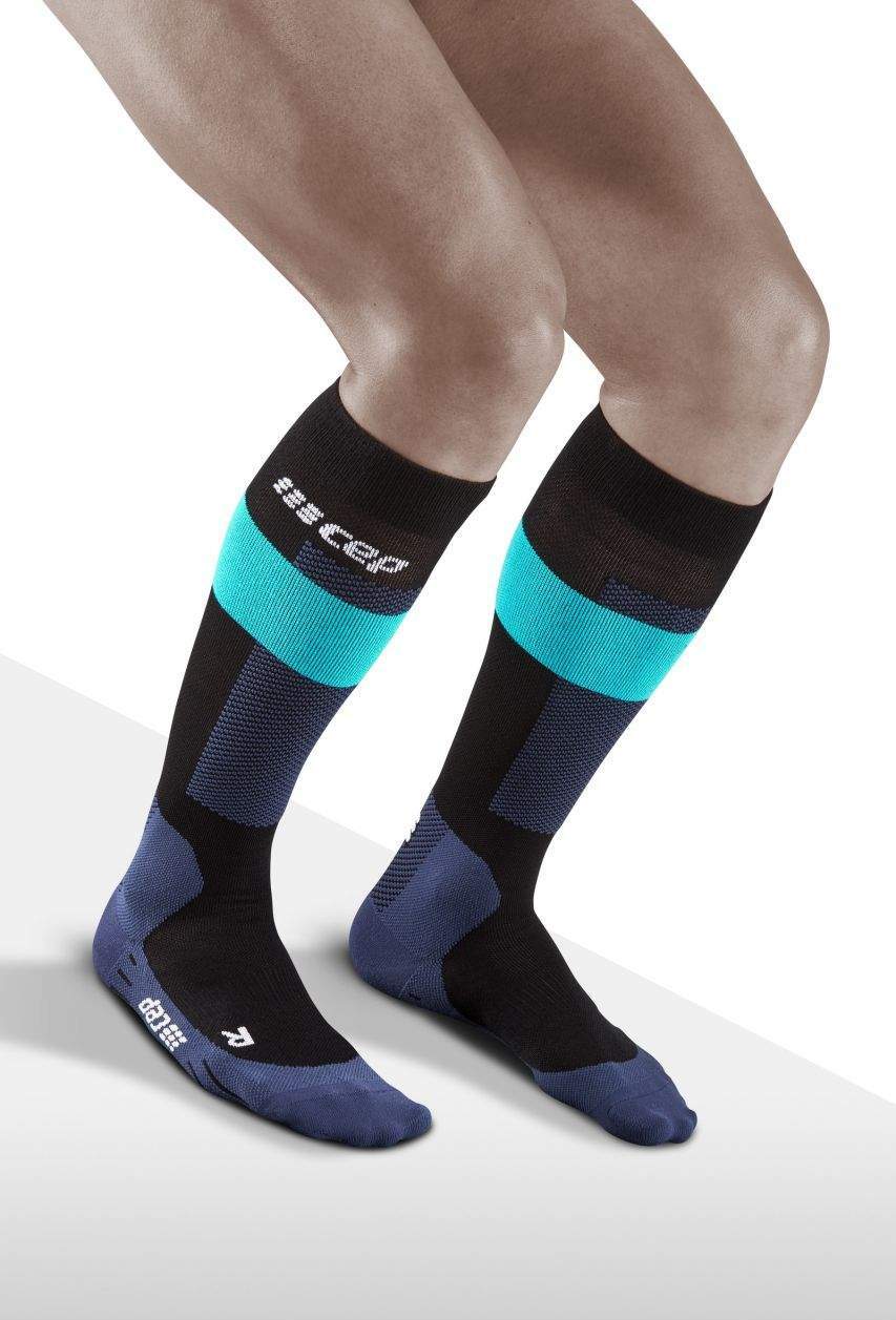 Мужские компрессионные гольфы с шерстью мериноса для горных лыж CEP Compression Merino knee socks