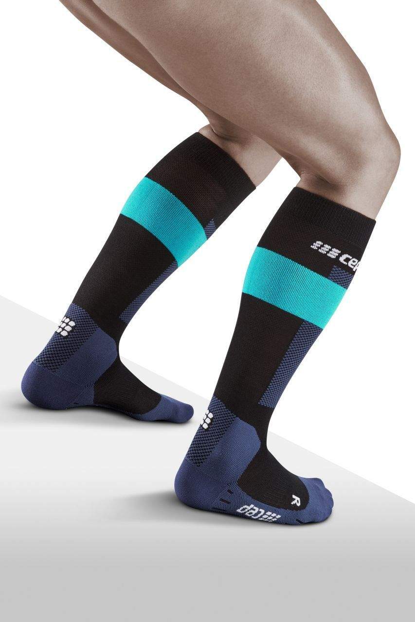 Мужские компрессионные гольфы с шерстью мериноса для горных лыж CEP Compression Merino knee socks