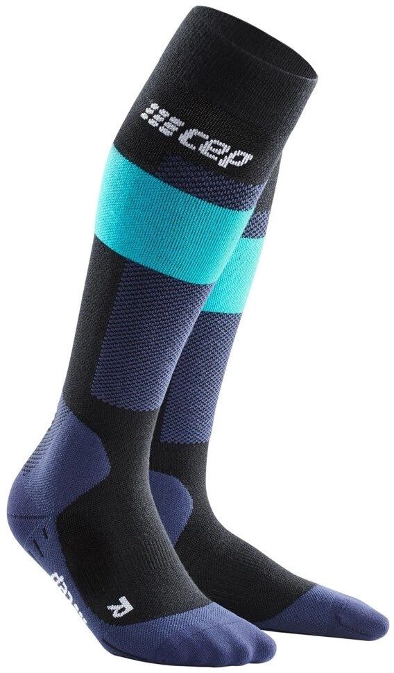Женские компрессионные гольфы с шерстью мериноса для горных лыж CEP Compression Merino knee socks