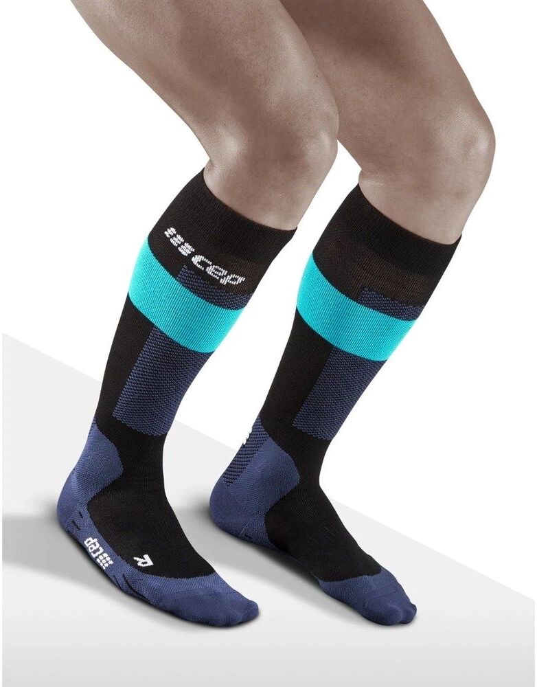 Женские компрессионные гольфы с шерстью мериноса для горных лыж CEP Compression Merino knee socks