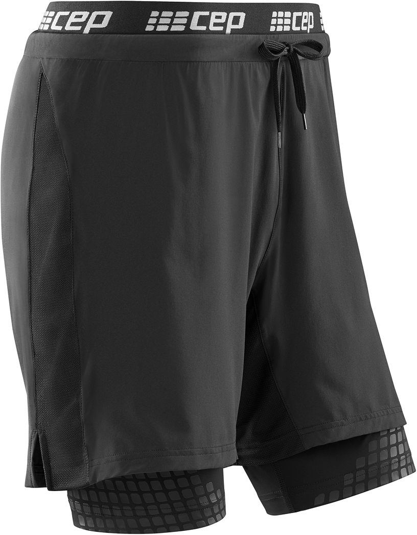 Мужские компрессионные шорты 2 в 1 для бега CEP Run Compression Shorts 2 in 1