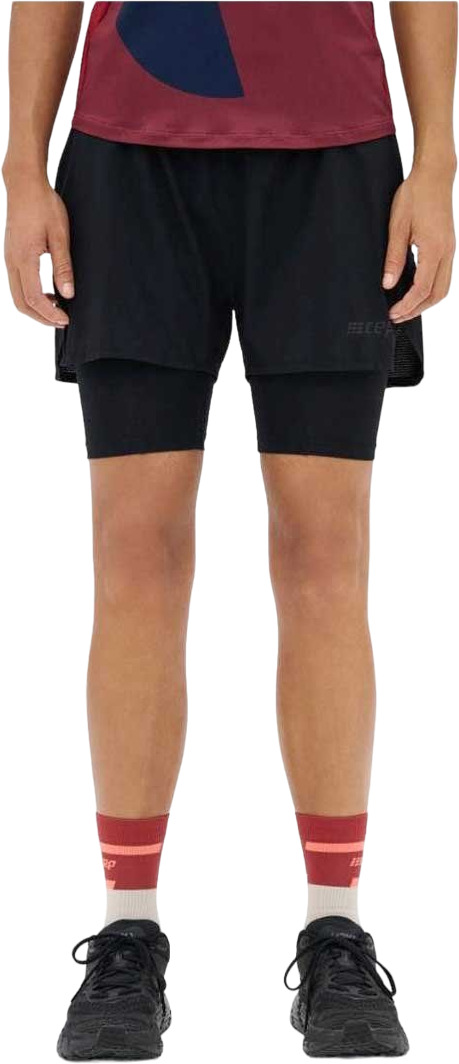 Женские компрессионные шорты 2 в 1 для бега CEP Run Compression Shorts 2 in 1