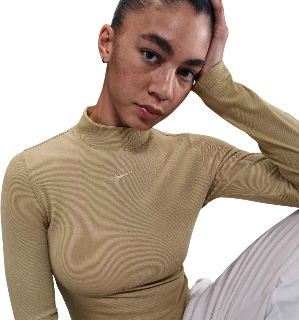 Лонгслив Nike W NSW ESSNTL RIB MOCK LS TOP