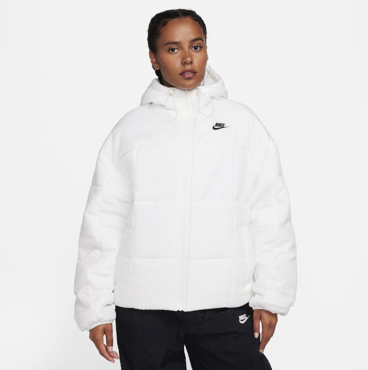 Куртка Nike W Sportswear Classic Puffer Therma-FIT Loose Hooded Jacket