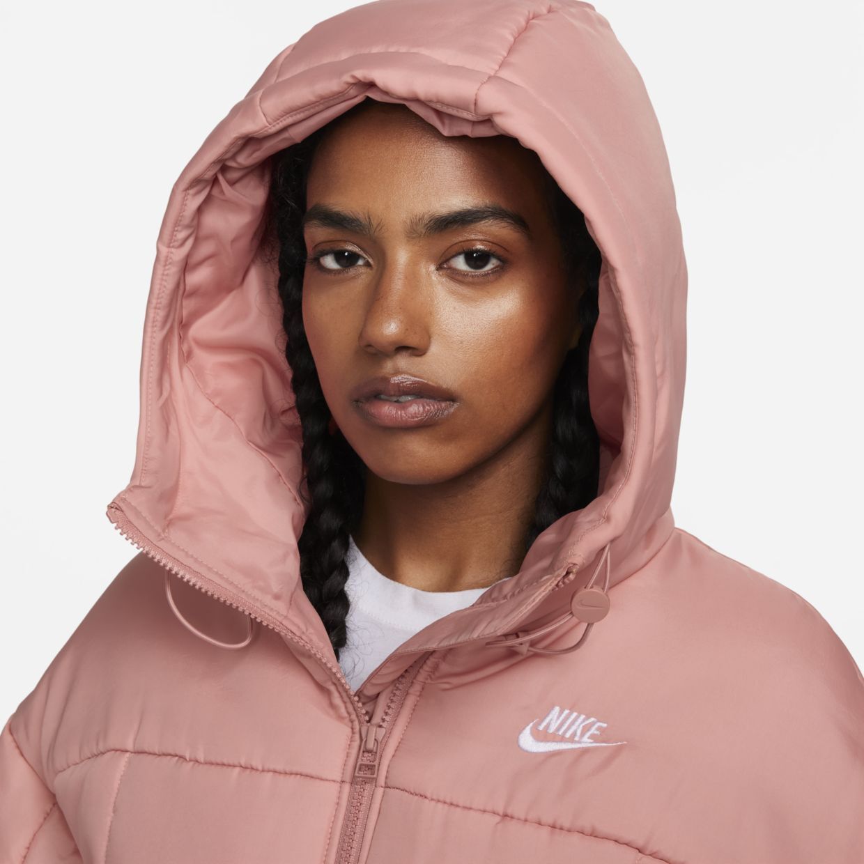 Куртка Nike W Classic Puffer Therma-FIT Loose Hooded Jacket