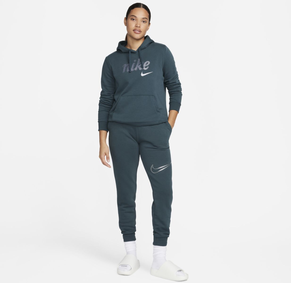 Брюки Nike W Sportswear Club Fleece Mid-rise pants
