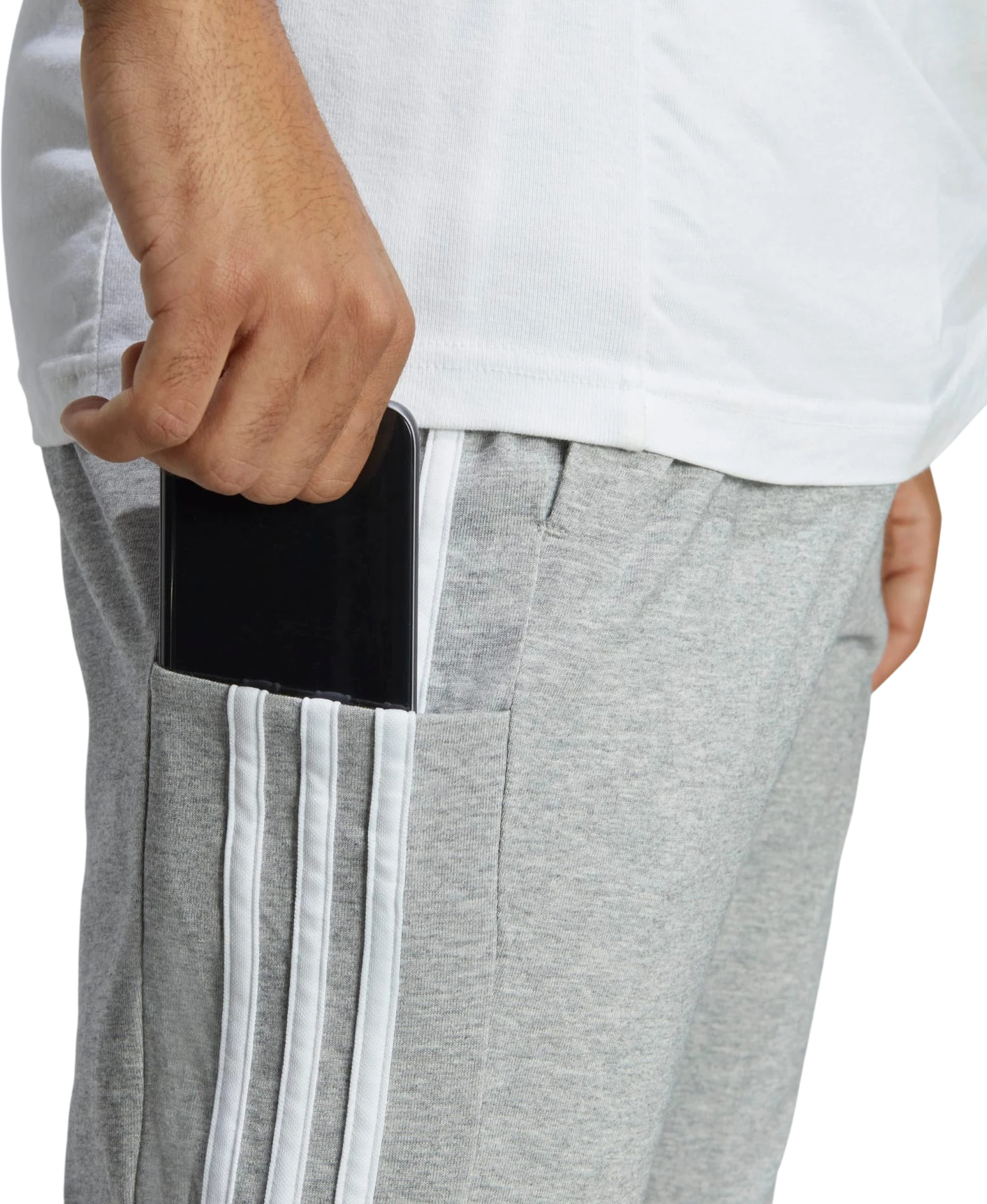 Брюки Adidas Essentials Single Jersey Tapered Open Hem 3-Stripes Pants