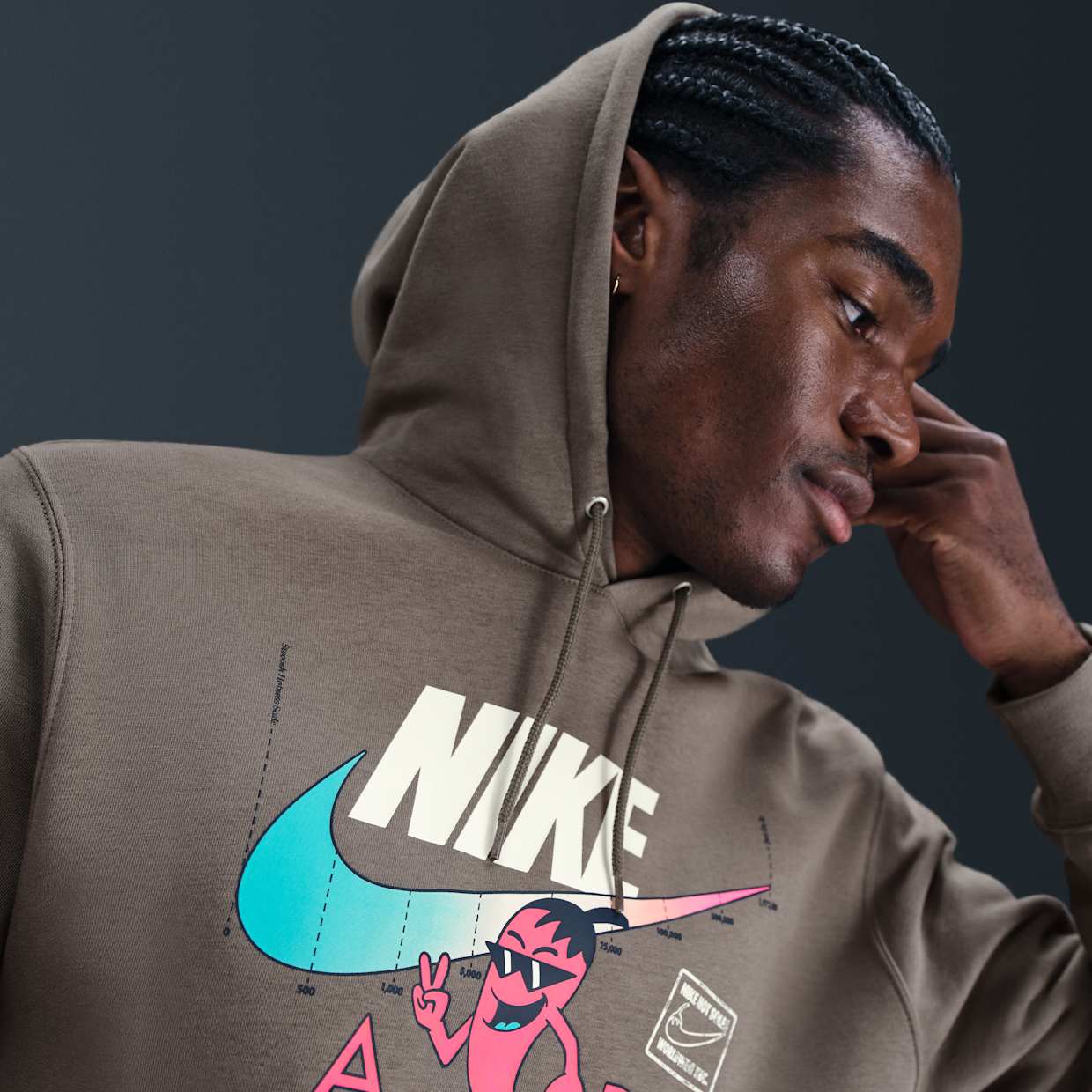 Толстовка Nike U NSW HDY CLUB OC MED GFX SEGB