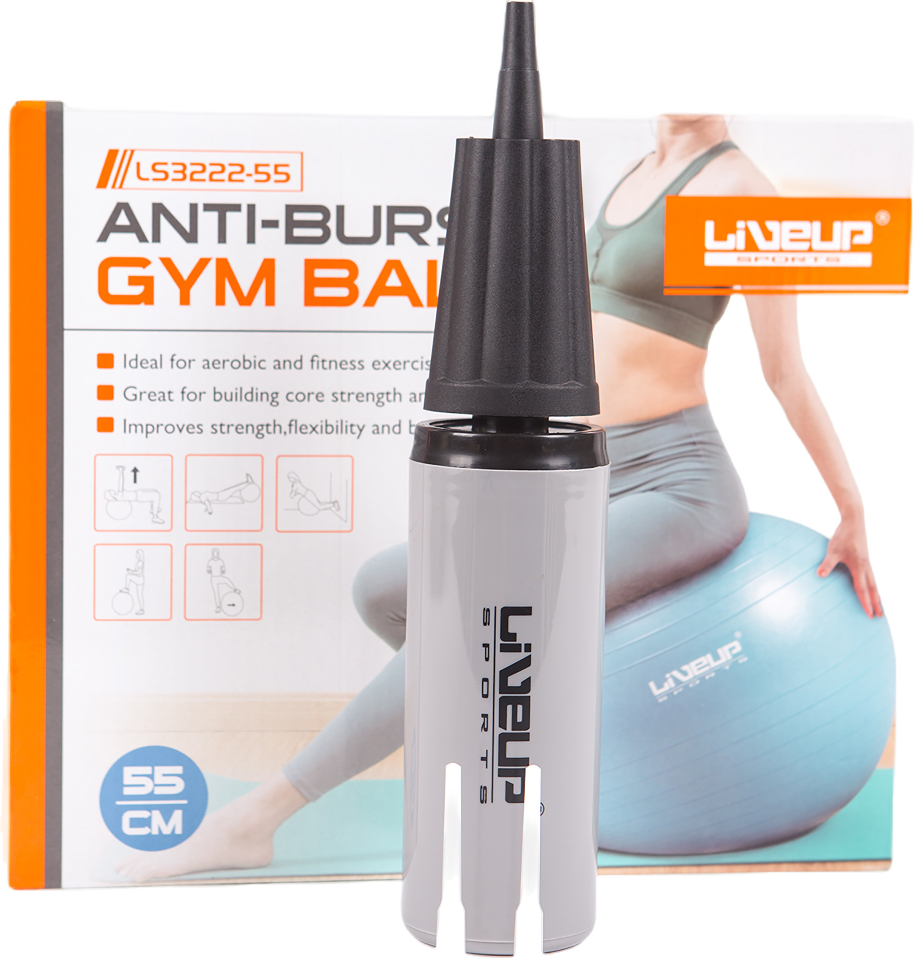 Мяч для фитнеса (фитбол) LiveUp Anti-Burst Ball