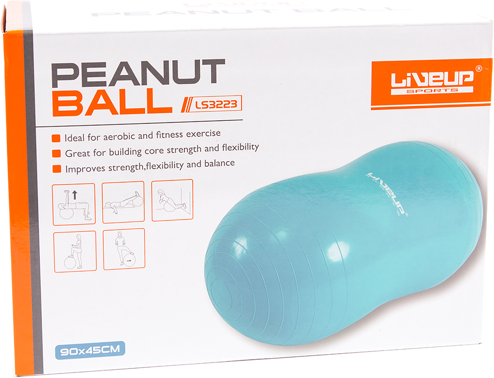 Мяч для фитнеса (фитбол) LiveUp Peanut Ball