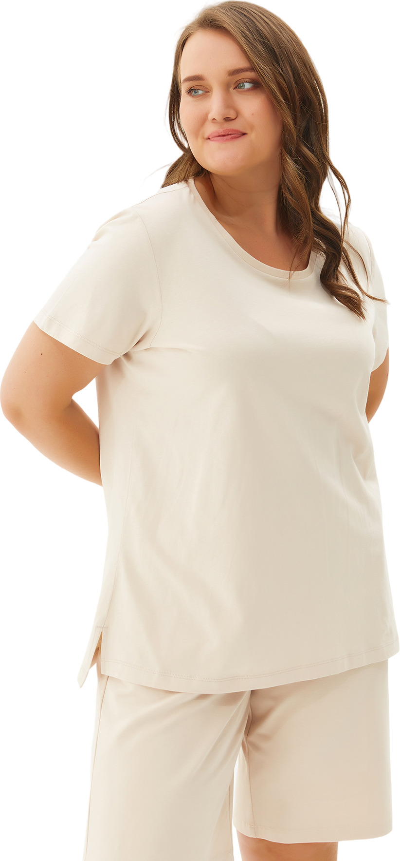 Футболка Bilcee Plus Size Women's Crew Neck Basic T-shirt