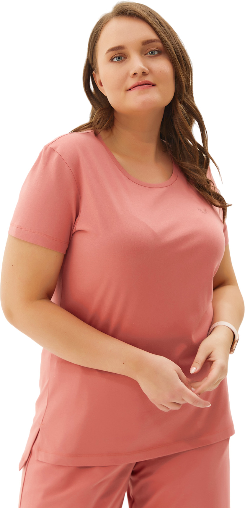 Футболка Bilcee Plus Size Women's Crew Neck Basic T-shirt